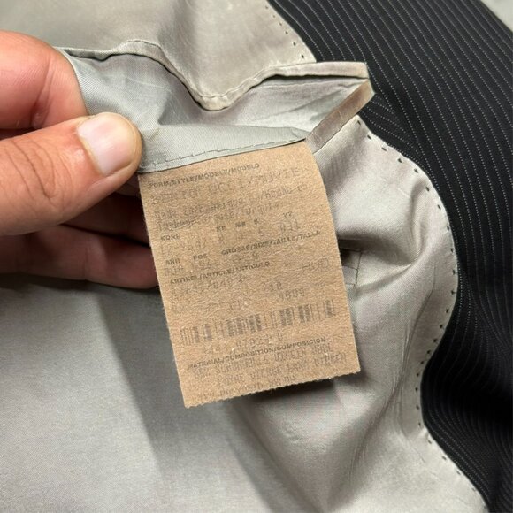 Hugo Boss Suit Pinstripe 2pc Black Stretch Wool Bertolucci/Movie 42R 34x28 - Picture 10 of 13